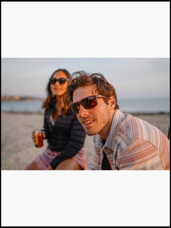 Polarized Sunglasses Rectangular Wayfarer Medium Fit Polycarbonate Lenses Full main image 4